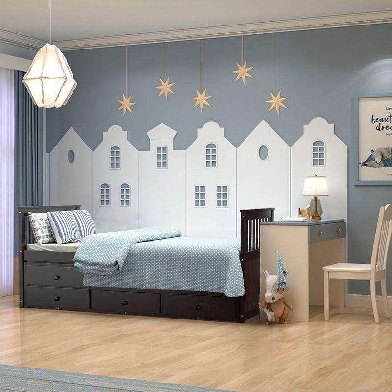 Costway Twin Captain's Bed Bunk Bed Alternative w/ Trundle & Drawers for Kids Espresso