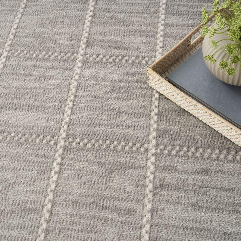 Nourison Serenity Home Contemporary Indoor Area Rug Light Grey 7'10" x 9'10"