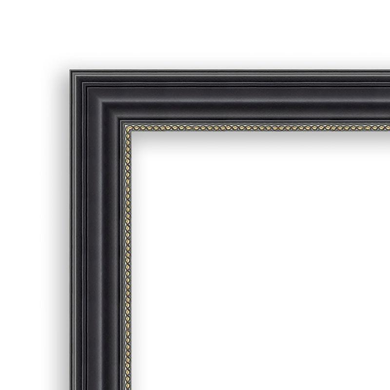 Amanti Art Stylish Black Narrow Wood Picture Frame