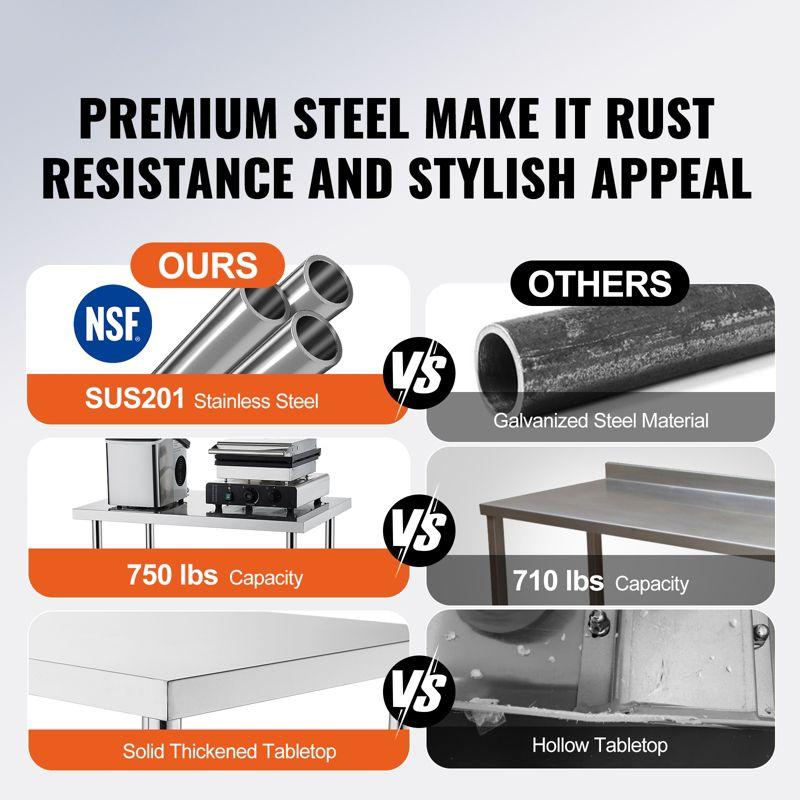 VEVOR Metal Kitchen Cart