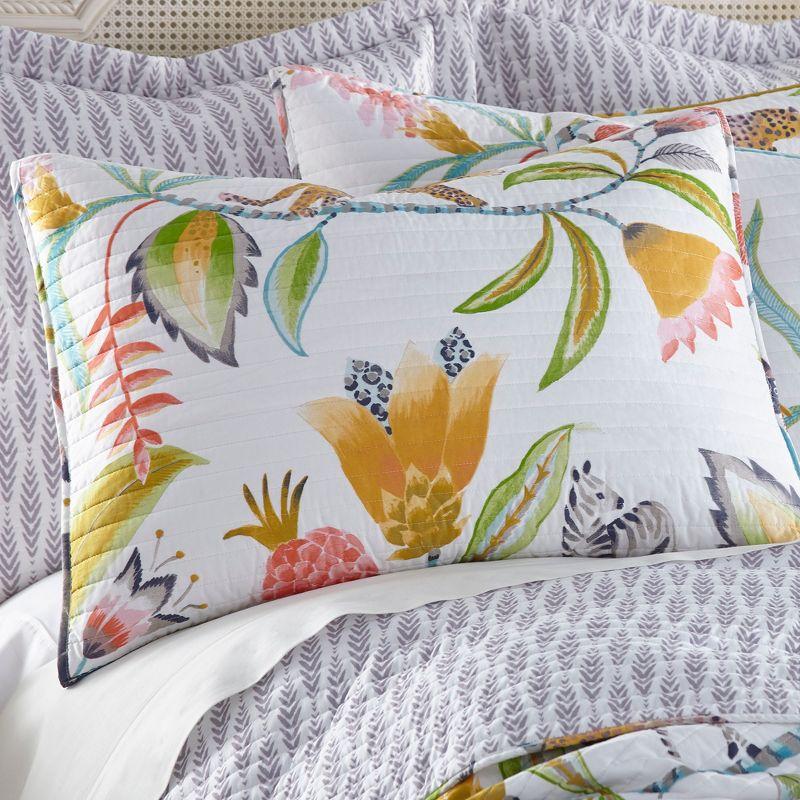Melina Tropical Floral Quilt Set - King Quilt and Two King Shams Multi - Levtex Home