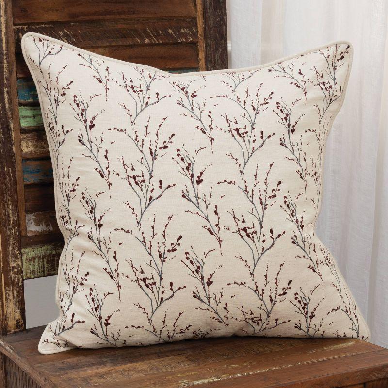 Rizzy Home Embroidered Cotton Throw Pillow
