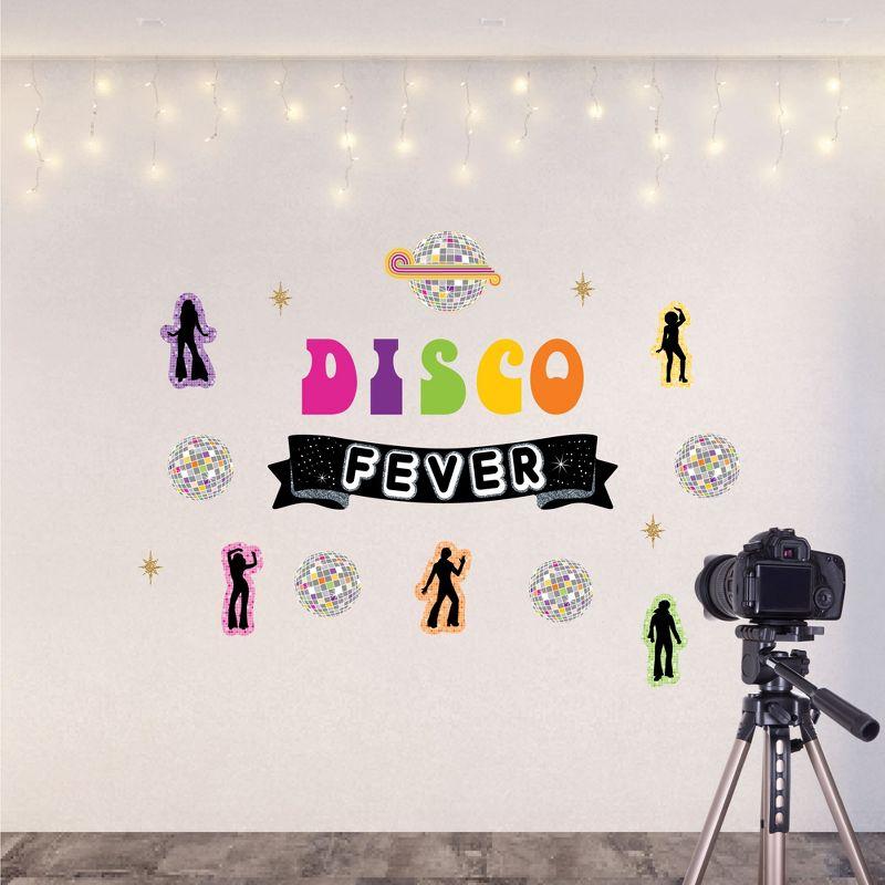 Big Dot of Happiness 70’s Disco - Peel and Stick 1970s Disco Fever Party Decoration - Wall Decals Backdrop