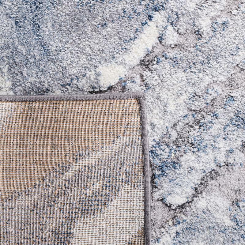 Cyrus Shag CYR121 Power Loomed Indoor Area Rug - Ivory/Blue - 6'7"x9'2" - Safavieh