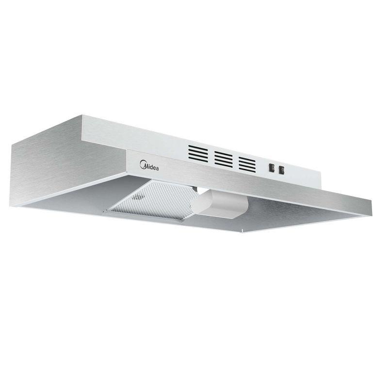 Midea MVU30W2AST 30" Under Cabinet Range Hood, 200 CFM, 2 Speed Fan, Ductless Convertible