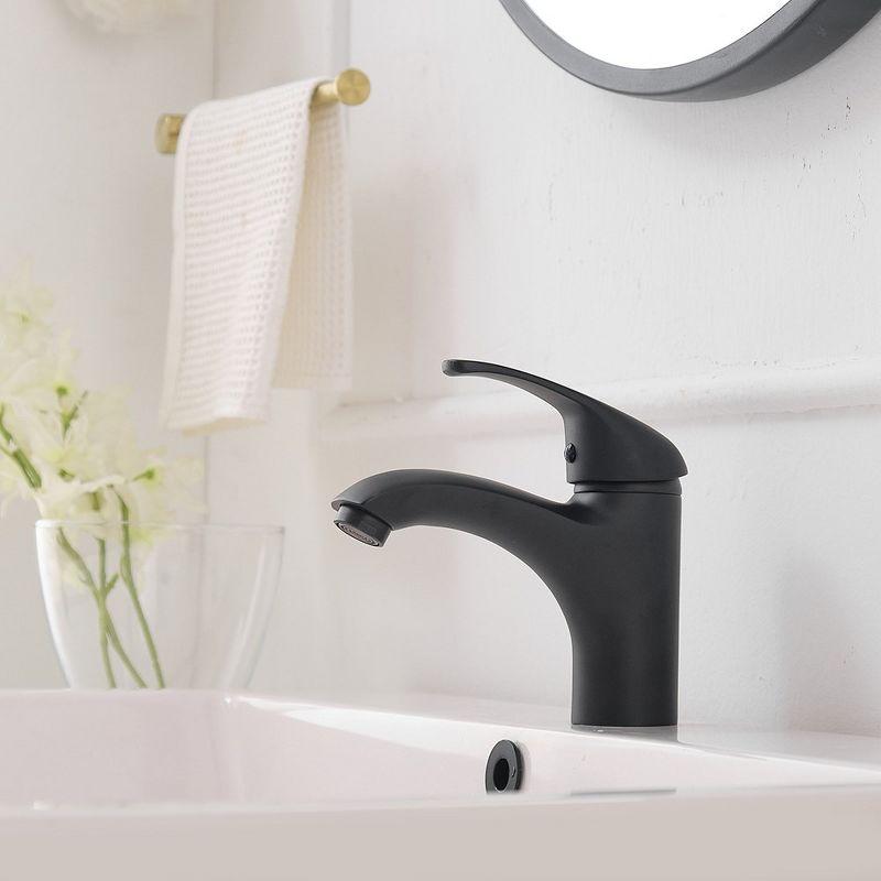 BWE Single-Handle Single-Hole Modern Bathroom Faucet For Sink Drip-Free Vanity Sink Faucet