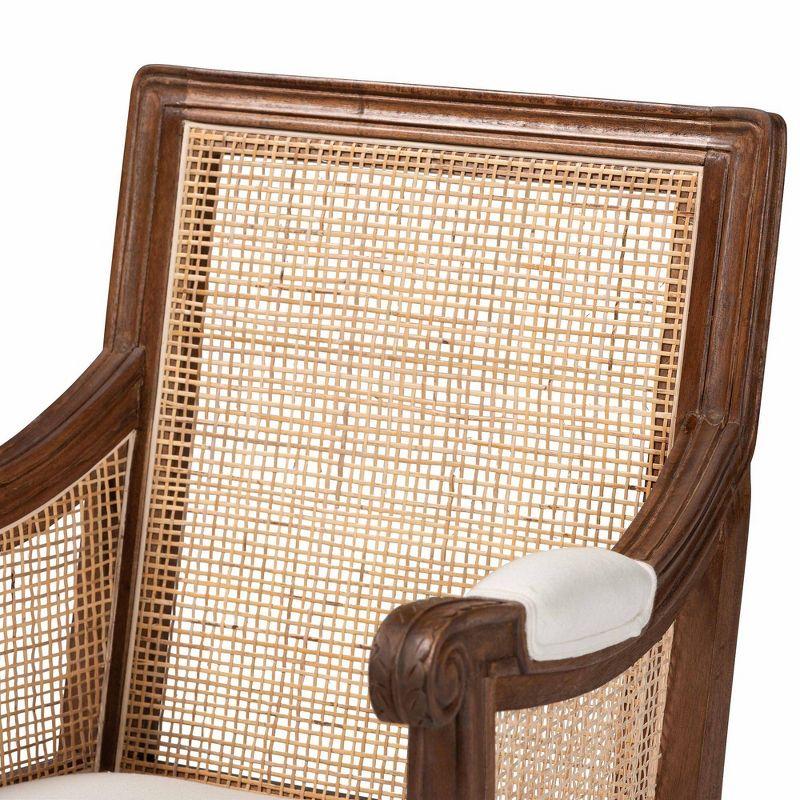 bali & pari Desmond Accent Chair: Traditional French Design, Foam Padded, Woven Back