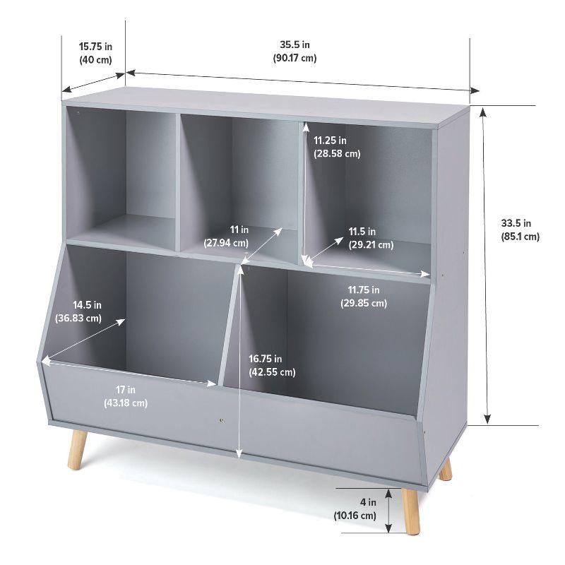 5-Bin Storage Cubby With Feet