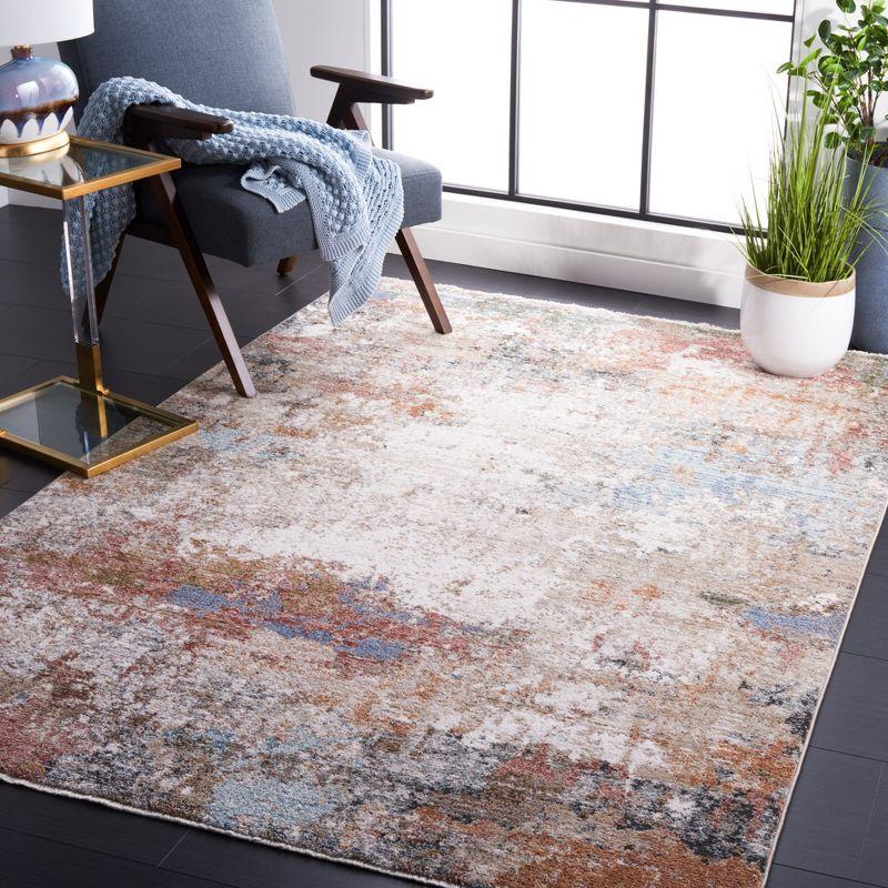 Jasmine JSM341 Power Loomed Area Rug - Beige/Light Blue - 5'3"x5'3" - Safavieh.