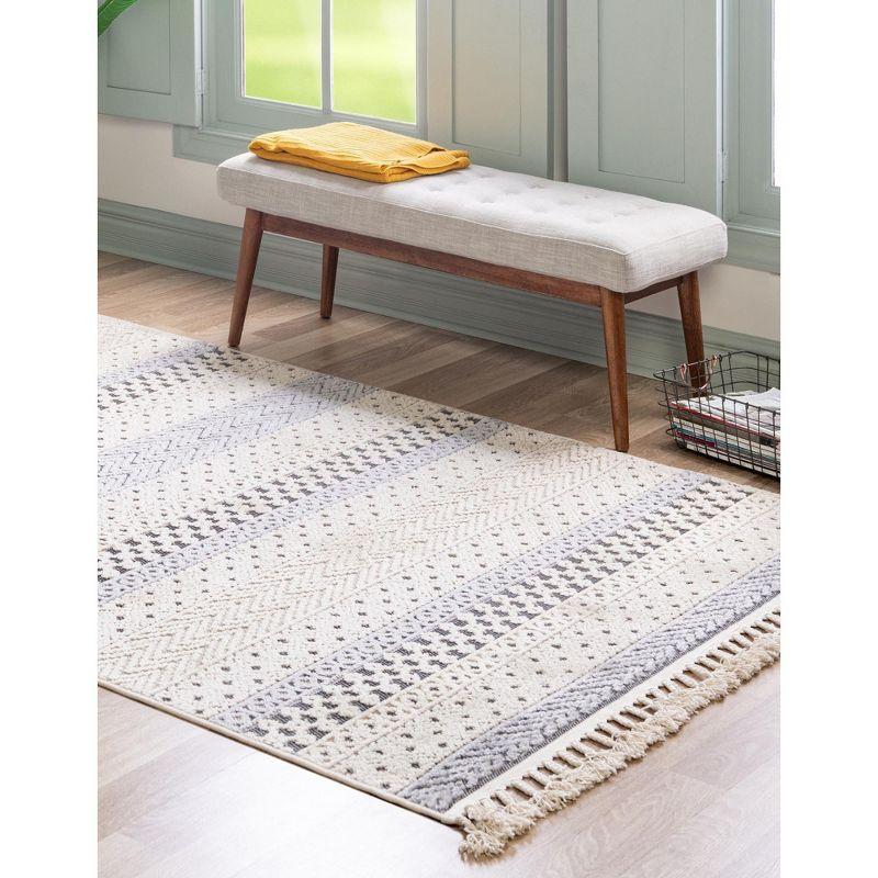 Unique Loom Arlo Collection Area Rug - Matti (2'  x 3' Rectangle Sandy Beige/Beige)