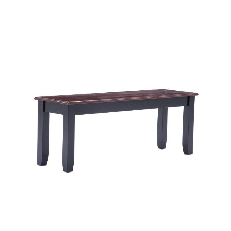 Bloomington Shaker-Style Black Cherry Wood Dining Bench