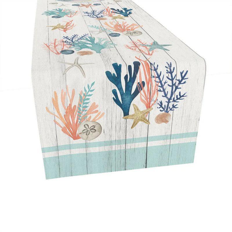 Laural Home Coastal Reef Runner Rectangle Table Runner