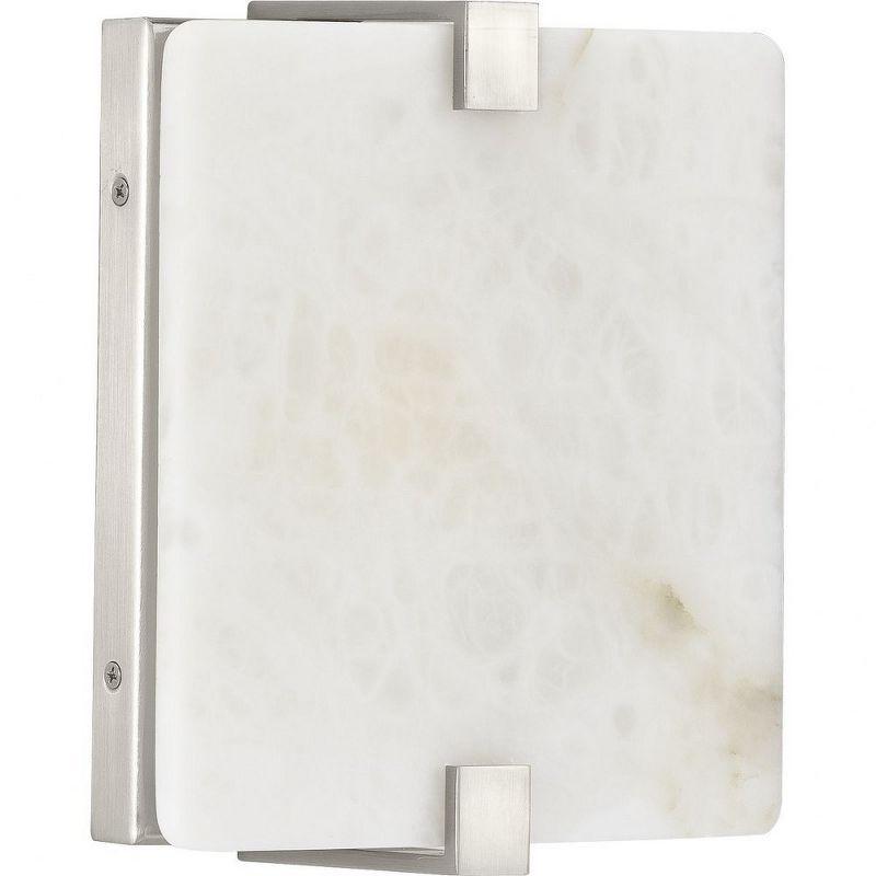 Progress Lighting, Earthy Glow Collection, 1-Light Wall Sconce, Brushed Nickel, Stone Dust Shade