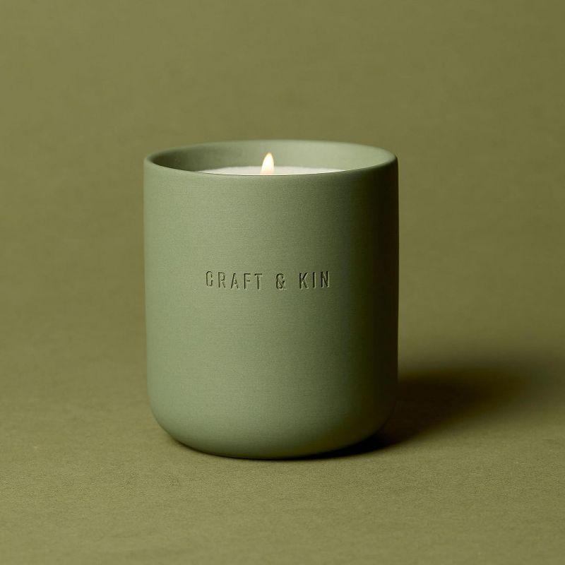 Craft & Kin Christmas Scented Candles White Birch & Cedar 10oz 40 Burning Hours
