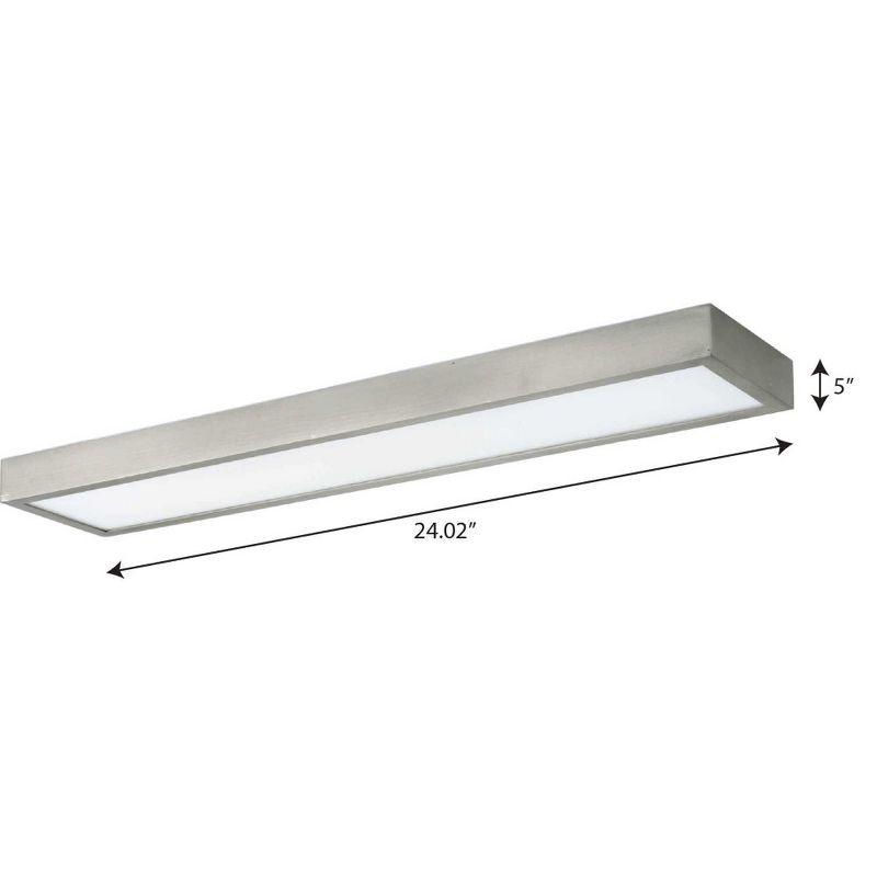 Everlume 24-Inch Brushed Nickel LED Bath Vanity Light with Frosted Glass