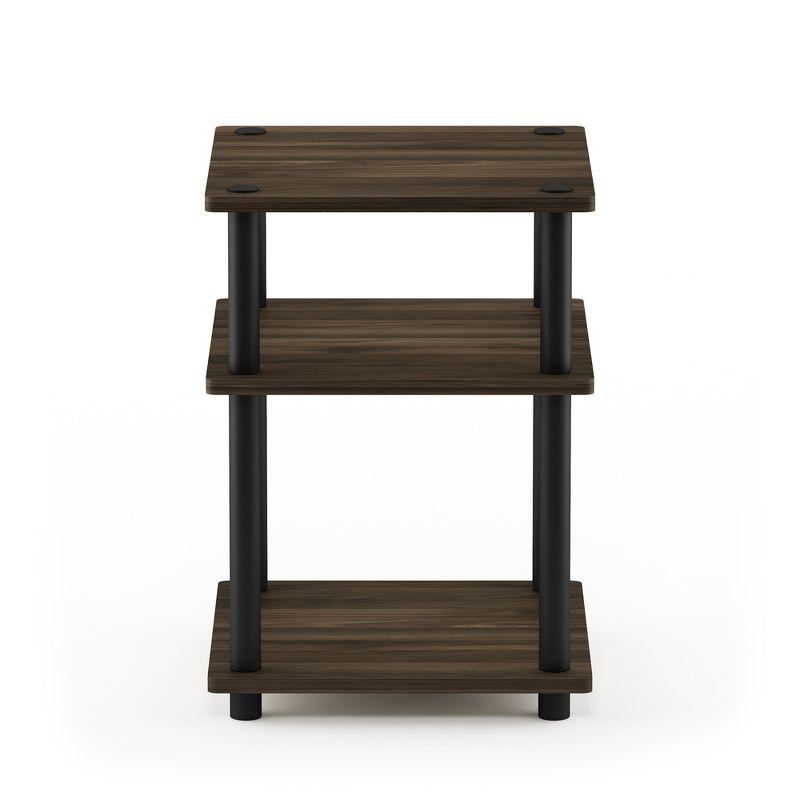 3-Tier Easy Assembly Multipurpose Shelf Dispaly Open Shelves Sofa Side End Table Nightstand for Living Room&Bedroom,Blackwood