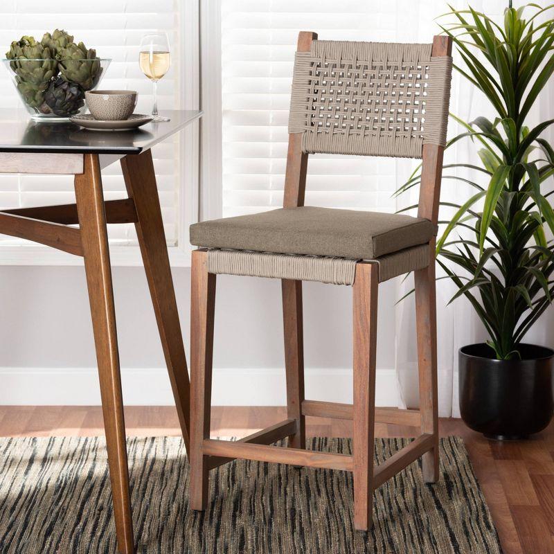 Solid Wood 27.25'' Counter Stool