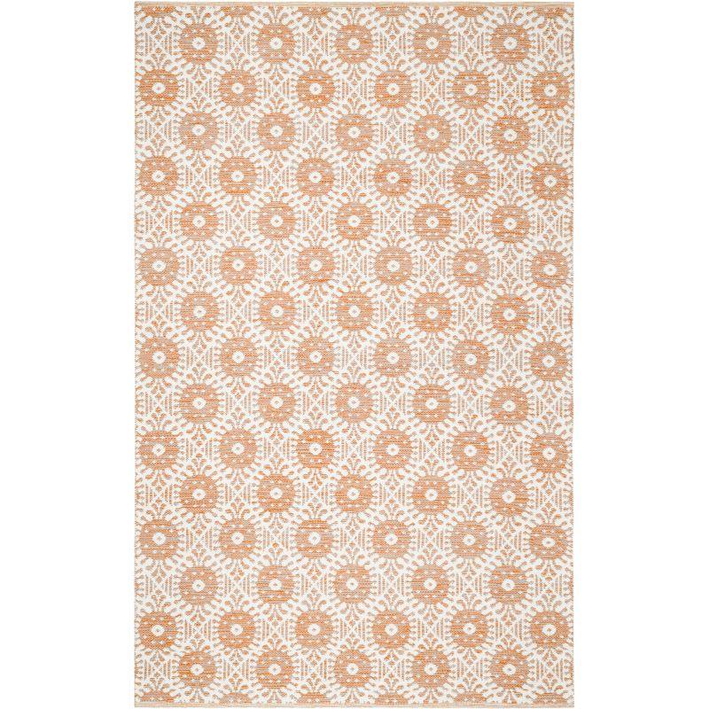 Montauk MTK612 Hand Woven Indoor Area Rug - Orange/Ivory - 5'x8' - Safavieh