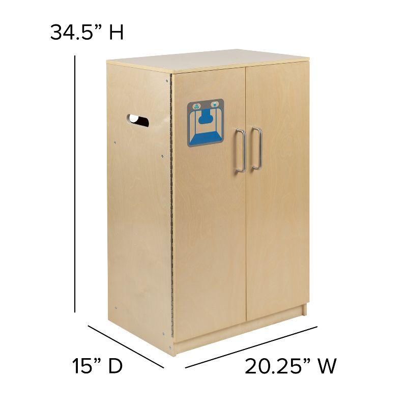 Flash Furniture Children's Wooden Kitchen Set - Stove, Sink and Refrigerator for Commercial or Home Use - Safe, Kid Friendly Design