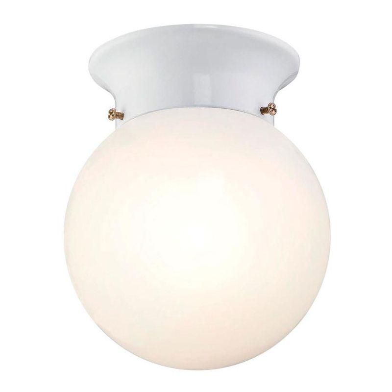 Elysian White Opal Glass 7.25" LED Flush Mount Ceiling Light