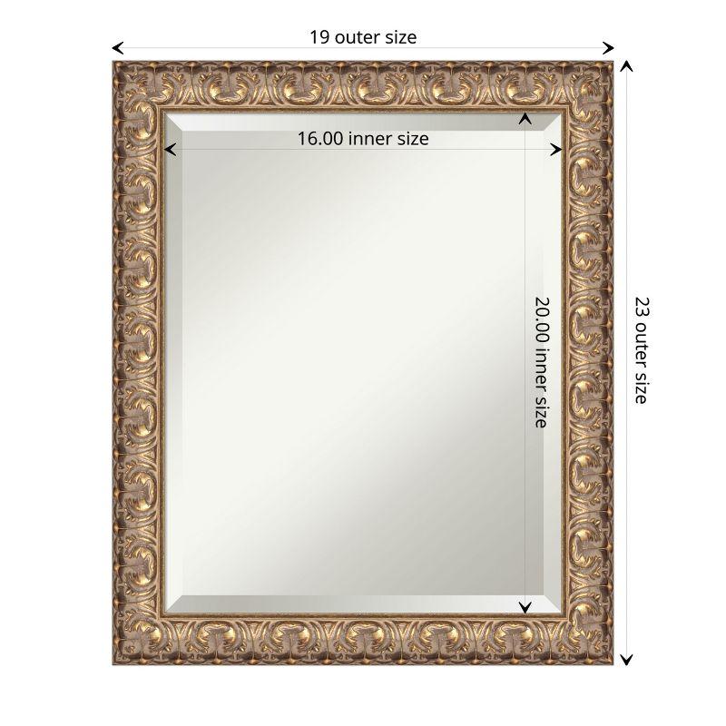 Amanti Art Florentine Gold Beveled Wood Framed Wall Mirror