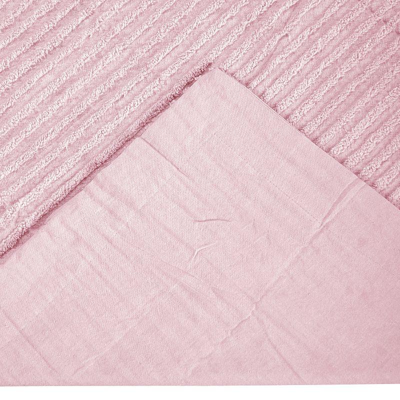 Better Trends Jullian Collection 100% Cotton Tufted Pillow Sham with Stripe Pattern Machine Washable Pillow Cover