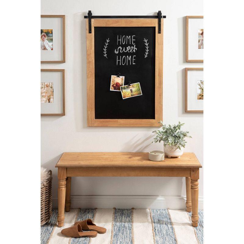 24" x 36" Samuels Wood Framed Wall Chalkboard Rustic Brown/Black - Kate & Laurel All Things Decor: Farmhouse Magnetic, Organizer, Erasable