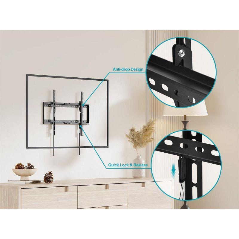 Monoprice Low Profile Tilt TV Wall Mount For 40" To 90" TVs up to 165lbs, Max VESA 600x400, Works with Concrete,