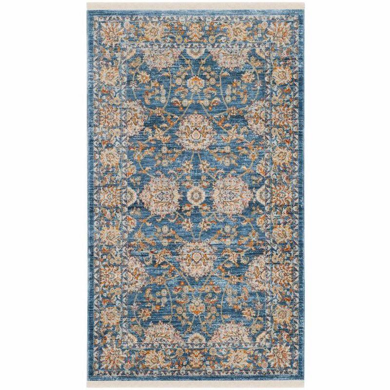 Vintage Persian VTP469 Power Loomed Indoor Area Rug - Turquoise/Multi - 4'x6' - Safavieh