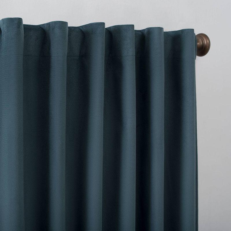 Velvet Noise Reducing Thermal Extreme 100% Blackout Back Tab Curtain Panel