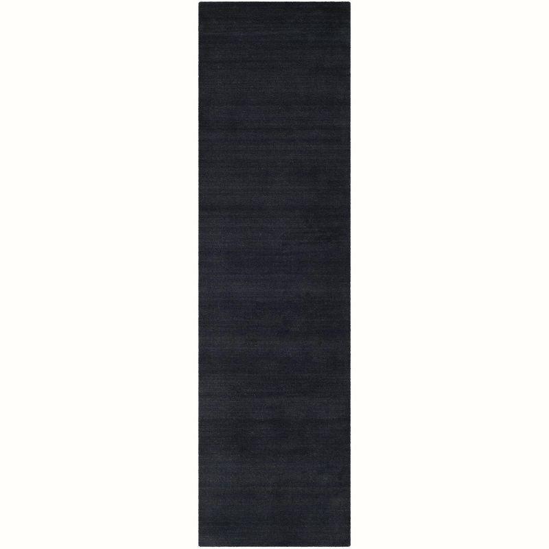 Himalaya Black Hand Tufted Wool Runner Rug