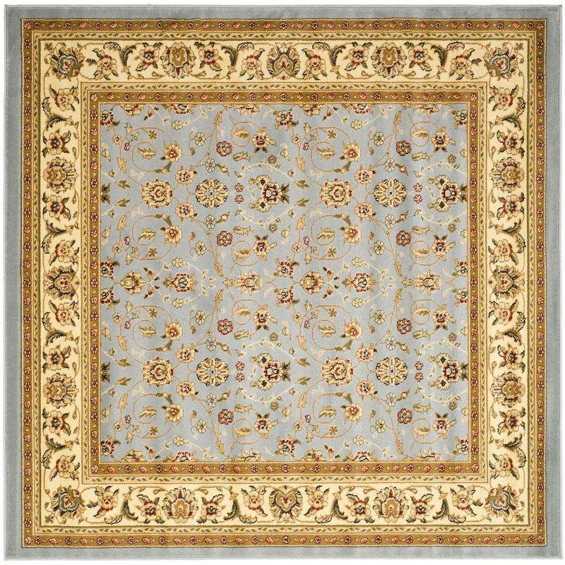 Ivory Elegance 6' Square Synthetic Easy-Care Area Rug