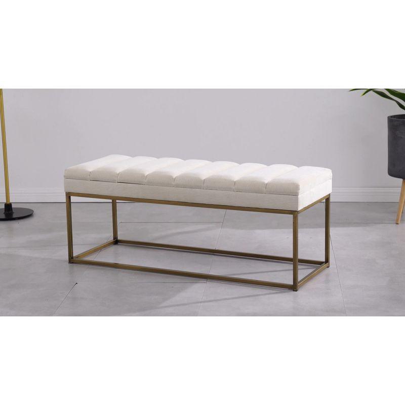 Everly Quinn Georgenia Polyester Upholstered Bench