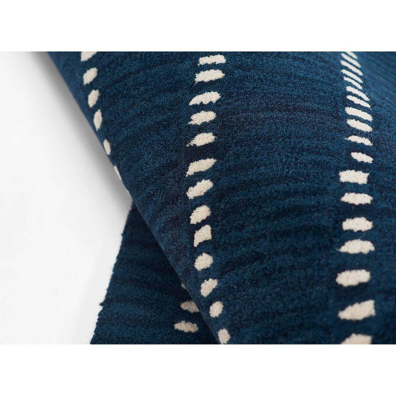 Posey Hand-Tufted Wool Rug - Navy / 3'6" x 5'6"