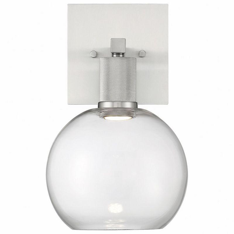 Brushed Steel Dimmable 12.25" Direct Wired Wall Sconce