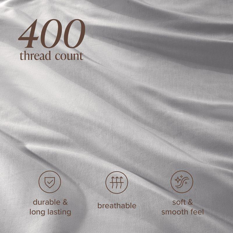 Bare Home Organic Sateen Machine Woven Fitted Sheet