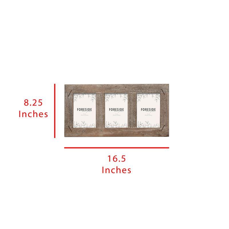 4x5 Single Photo Distress Wood with Nail Accents & Glass Pane Picture Frame