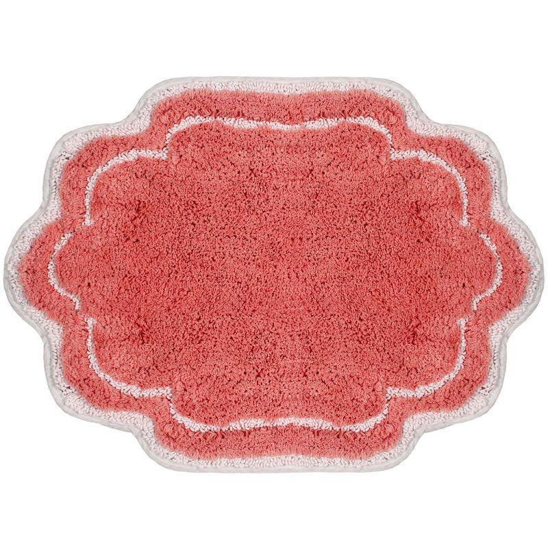 17"x24" Allure Collection Coral Cotton Tufted Bath Rug - Home Weavers