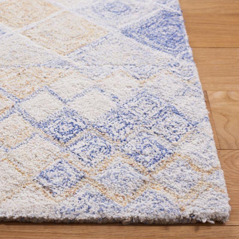 Abstract ABT212 Handmade Tufted Area Rug - Blue/Grey - 5'-0" x 8'-0" - Safavieh