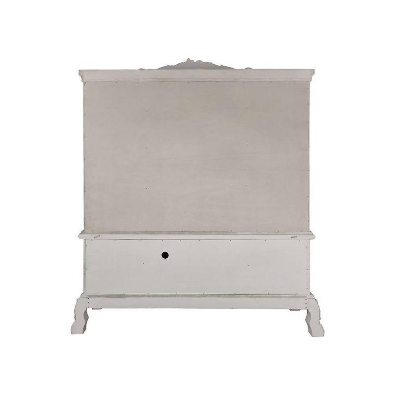 75" Dresden Hutch Tops Bone White Finish - Acme Furniture