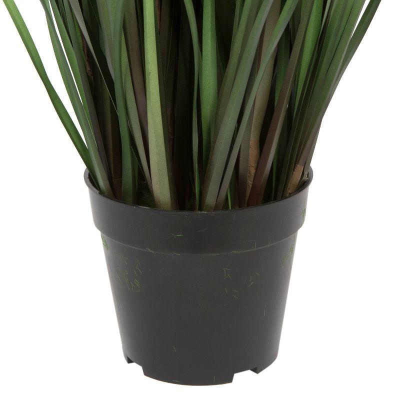 Artificial Eucalyptus Grass Potted (48") - Vickerman: Lifelike Indoor Faux Plant Decor, PVC Material, Round Black Plastic Pot