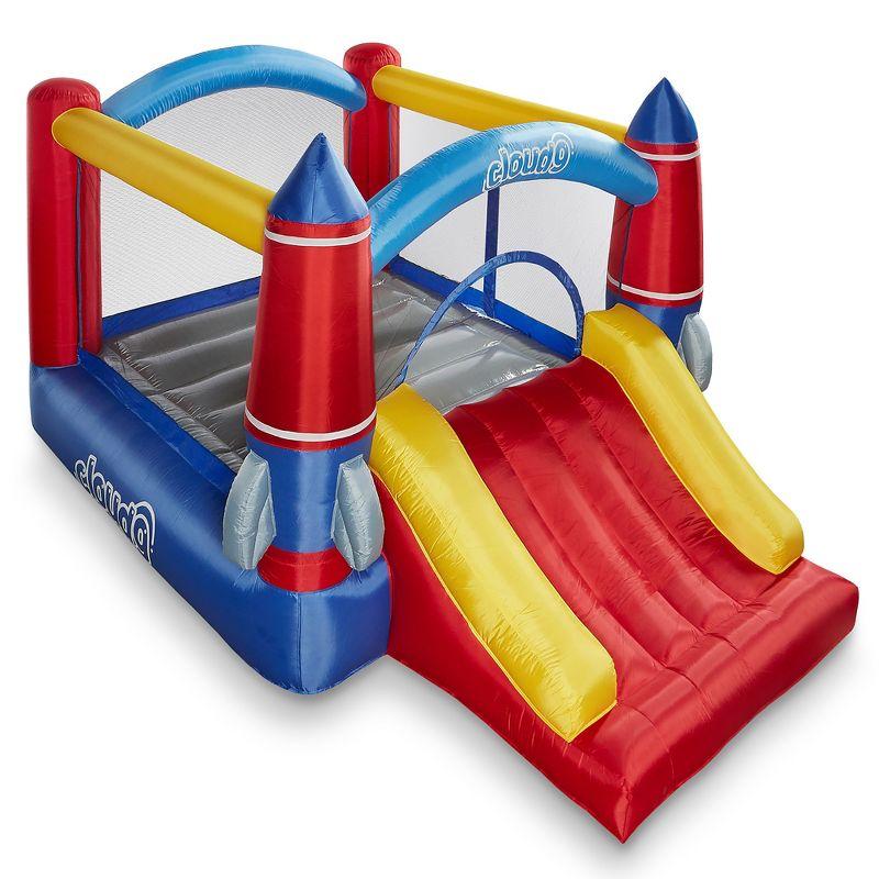 Cloud 9 Rocket Theme Inflatable Bounce House with Slide