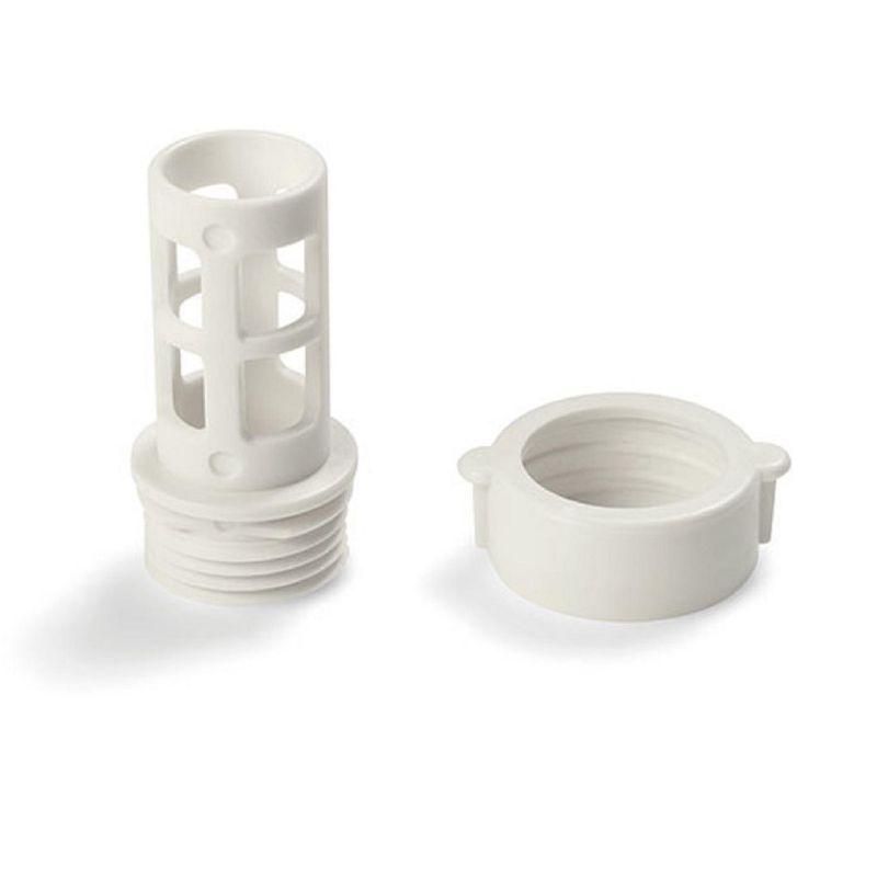 White Plastic Garden Hose Drain Plug Connector for Pools