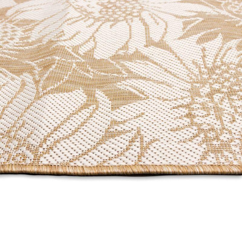 Liora Manne Carmel Sunflower Field Indoor/Outdoor Rug Sand 6'6" x 9'4"