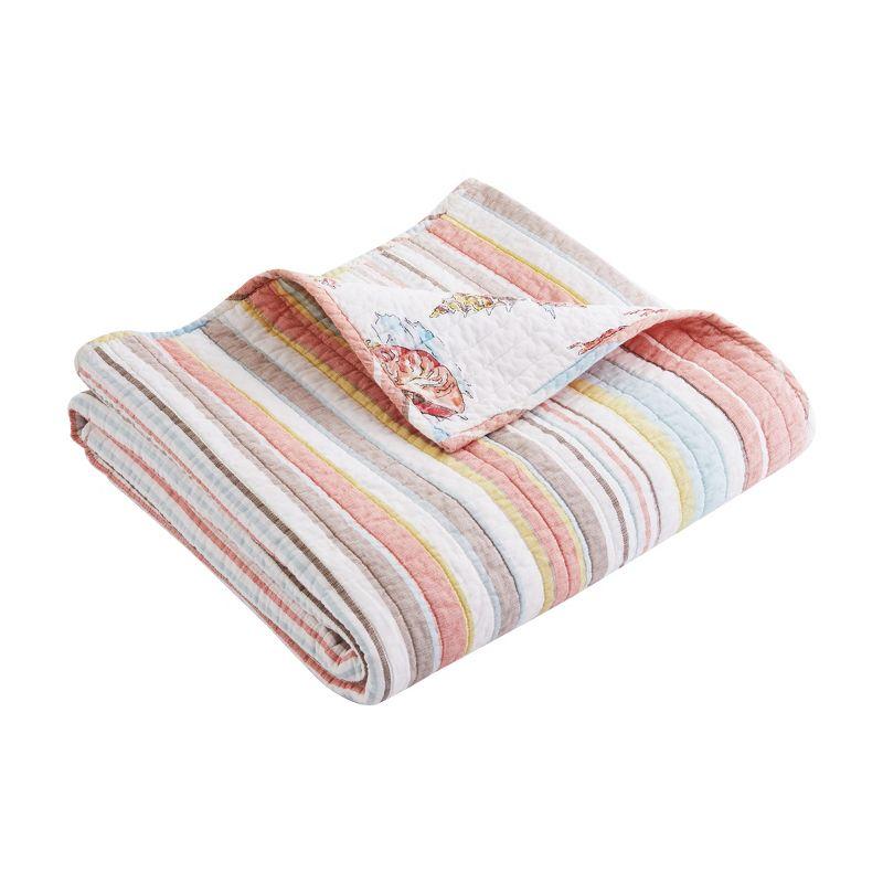 Brighton Coral Throw - One Quilted Throw - Levtex Home