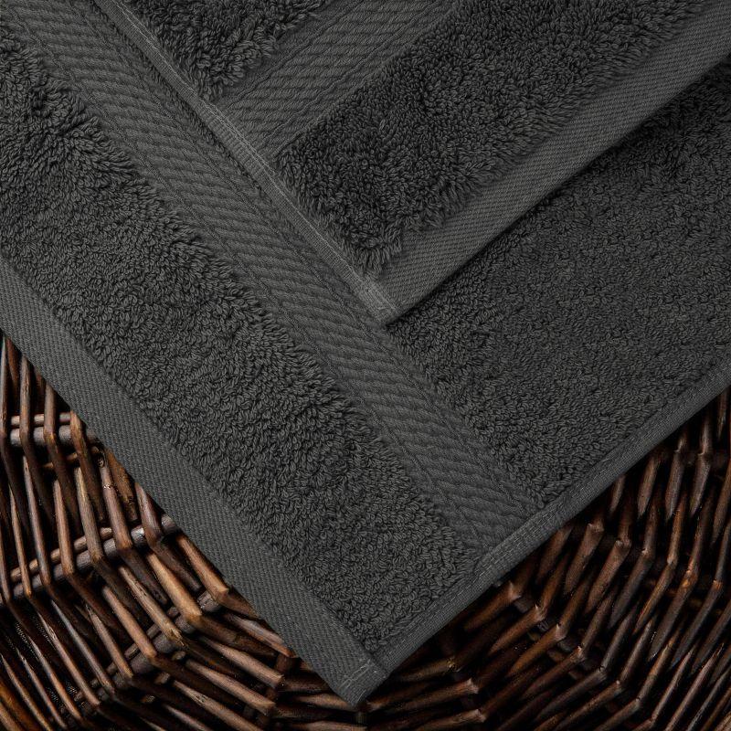 Luxury Cotton Heavyweight Ultra-Plush Bath Towel Set of 2, Charcoal - Blue Nile Mills