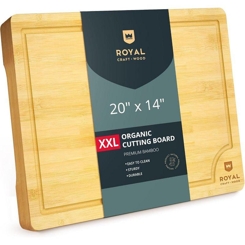 Royal Craft Wood Bamboo Cutting Board (XXL, 20”x14”)