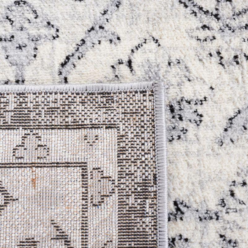 Brentwood BNT853 Power Loomed Indoor Area Rug - Black/Ivory - 8'x10' - Safavieh