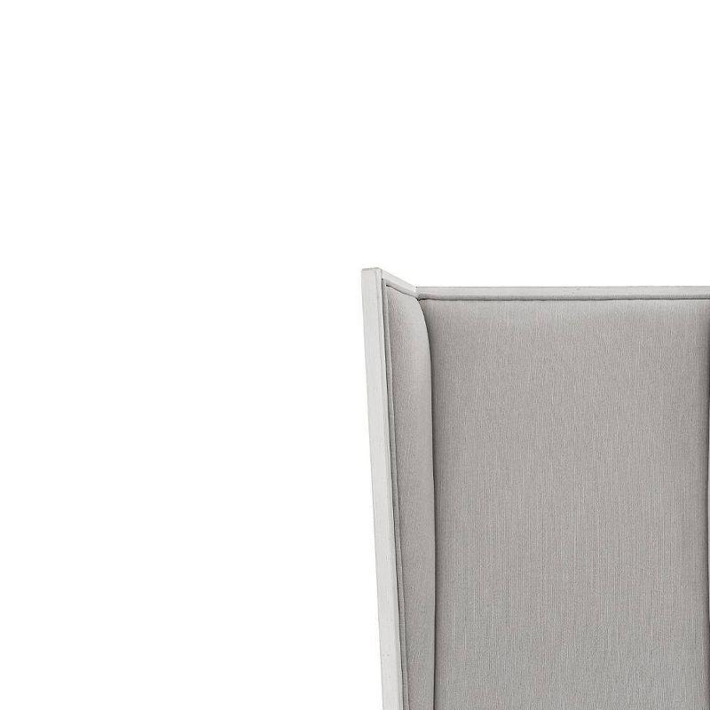 22.25" Katia Dining Chair Light Gray Linen and Weathered White Finish - Acme Furniture