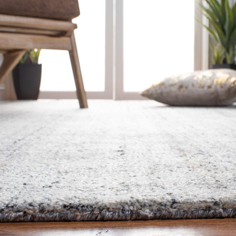 Abstract ABT141 Hand Tufted Indoor Accent Rug - Camel/Black - 4' Round - Safavieh